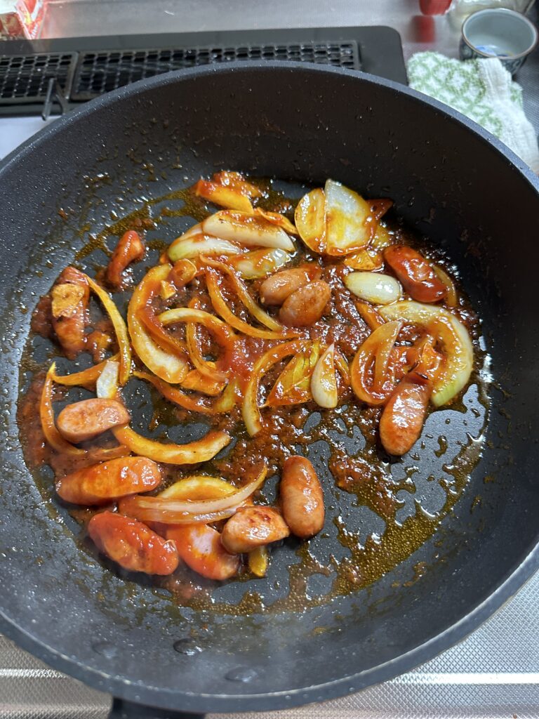 ケチャップを入れて酸味を軽く飛ばす